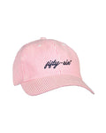 Fifty Six° Script Hat - Pink Seersucker