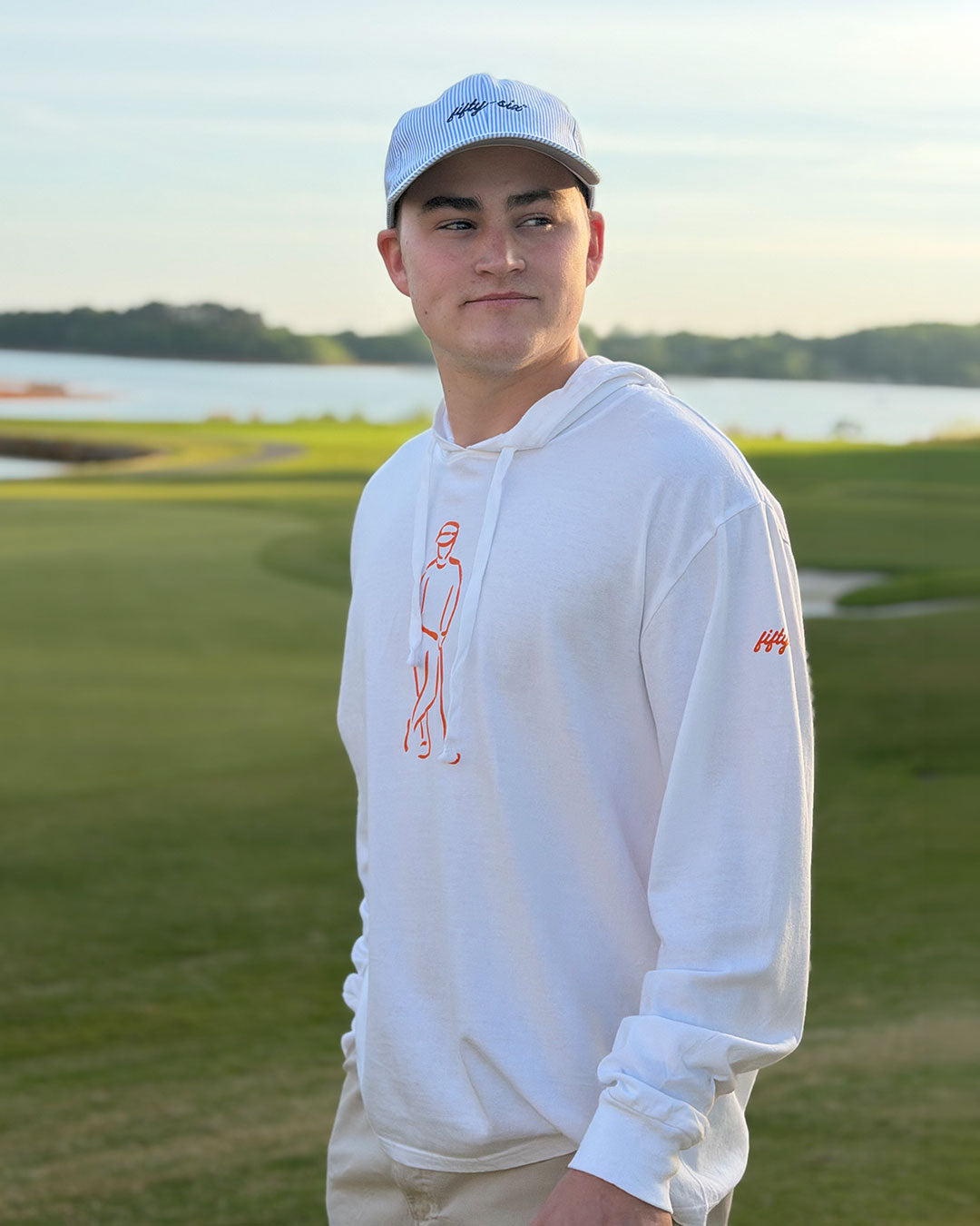 Stick Icon Hood - Orange