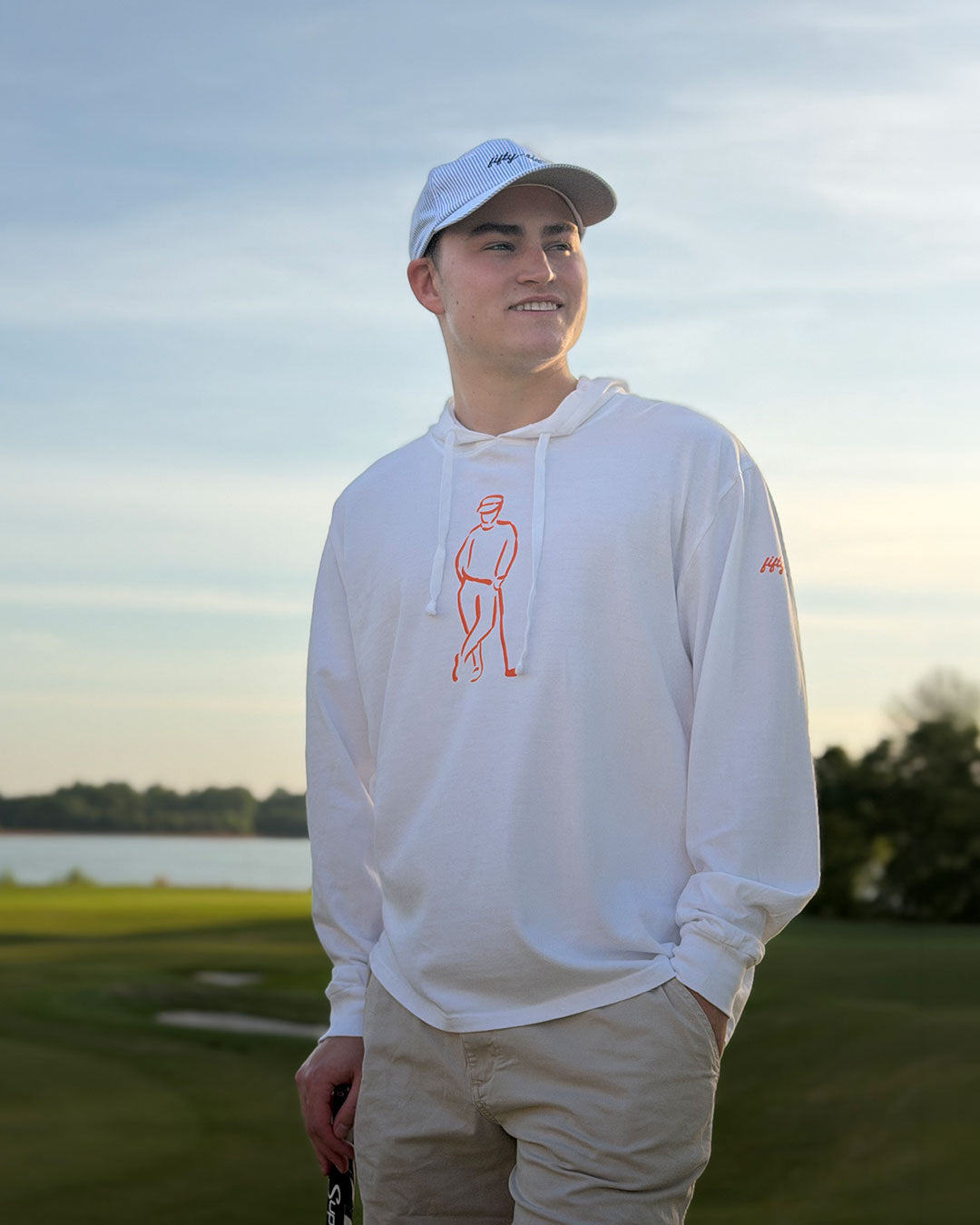 Stick Icon Hood - Orange